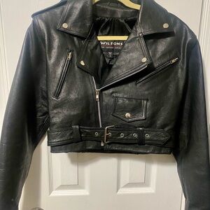 Wilson Black Leather Jacket for Women